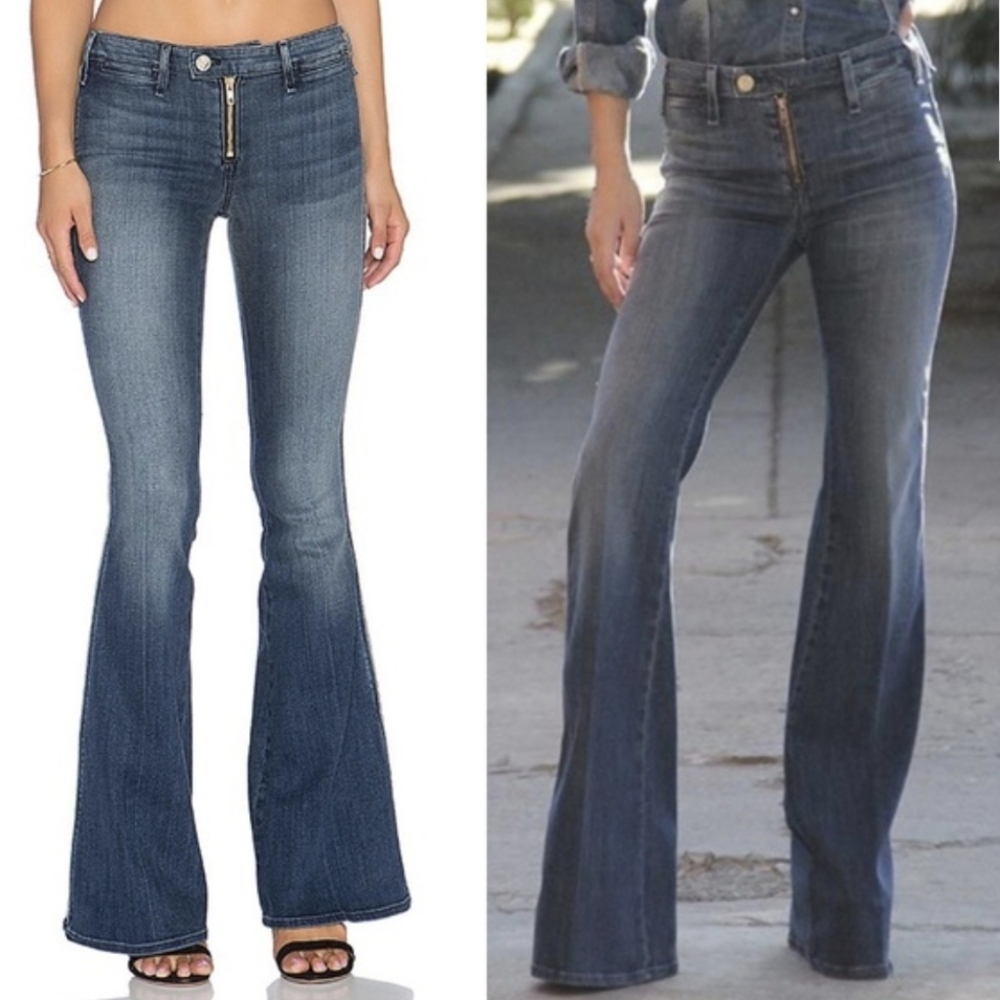 Mcguire denim wide leg with exposed zipper
